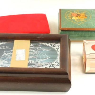 Lot of 4 Jewelry Boxes