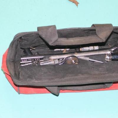 Lot of Socket Wrenches and Sockets in a Milwaukee Tool Bag