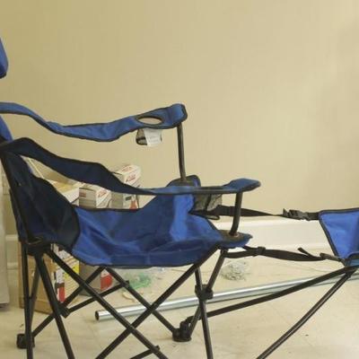 Blue Canvas Folding Chair