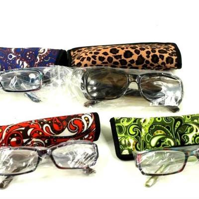 4 Pairs of Reading Glasses and 4 Glasses Cases