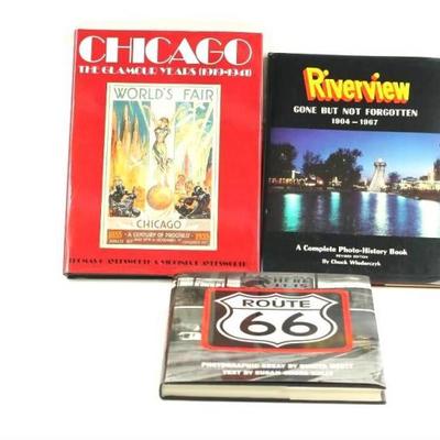 3 Books, Riverview Gone But Not Forgotten, Chicago the Glamour Years, and Route 66