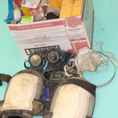 Lot of Hardware and Misc incl Welding Goggles, Knee Pads, etc