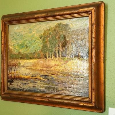 Original oil by well listed artist Gustave F. Goetsch