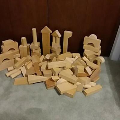 Assorted Wood Building Blocks