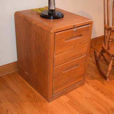 Wood 2-Drawer Filing Cabinet