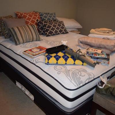 Bed, Linens, Books