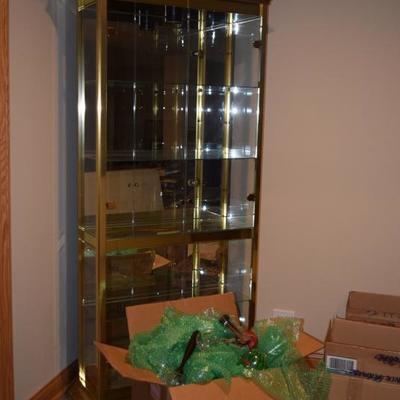 Brass & Glass Curio Cabinet