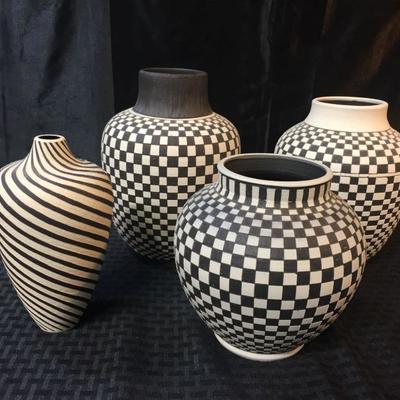 Hand thrown Pueblo style pottery vases