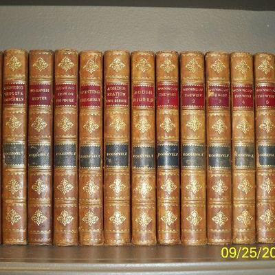 A 15 book collection of works by President Theodore Roosevelt dating from 1882 - 1900, published by G.P. Putnam