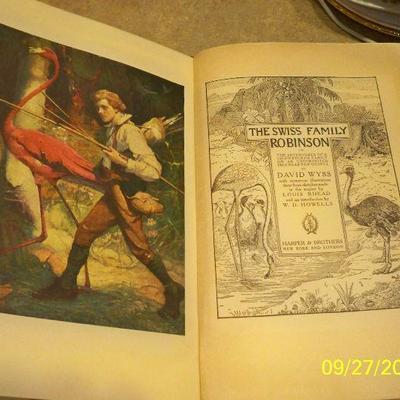 Swiss Family Robinson Book Title page.