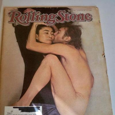Vintage 1981 Rolling Stone Magazine with John Lennon and Yoko Ono on the cover.