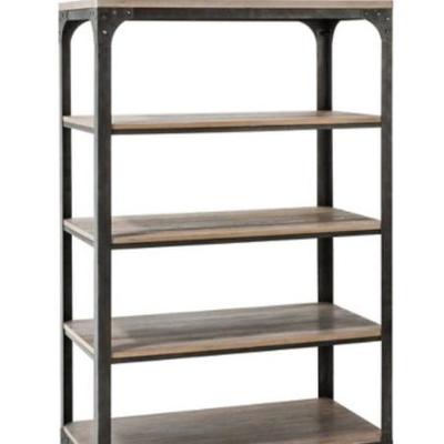 Franklin 5-Shelf Industrial Bookcase on metal cast ...