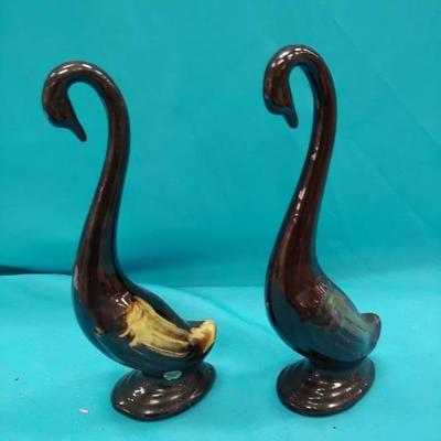 Ceramic Swan Figurines