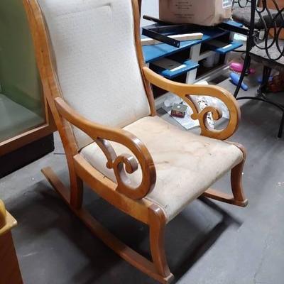 Vintage Birdseye Maple Rocking Chair