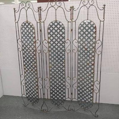 Awesome Wrought Iron Tri-fold Divider Panel