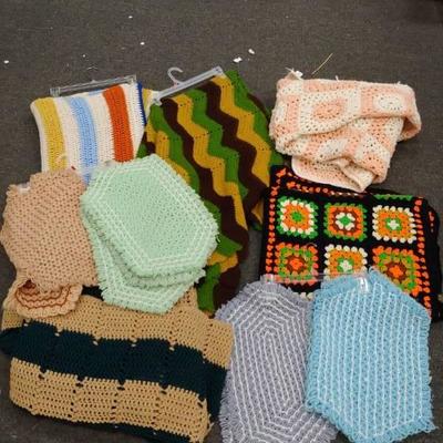 Lot of Crocheted Blankets