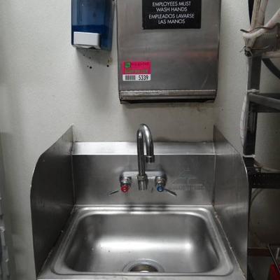 Advance Tabco Stainless Sink and Paper Towel and S ..