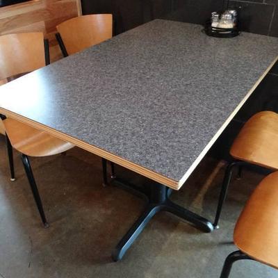 Faux Granite Grey Speckled Laminated Table With Me ...