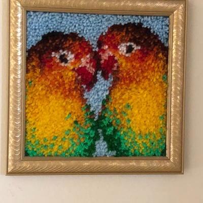 Hooked art framed