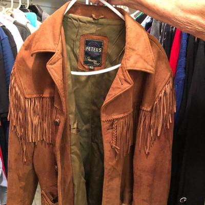 Fringe vintage leather jacket.  Halloween ðŸŽƒ