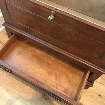 Custom made night stand drawer and trunk. Purchased at $1,000 each. Estate sale price: $250 each. (2 available)