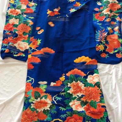 Blue Kimono with flowers. $130 We also have various kimonos between $20 and $80.