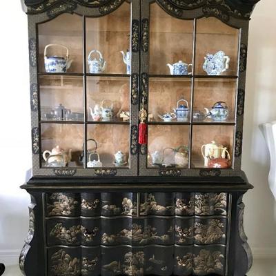 China cabinet with lights. $300
