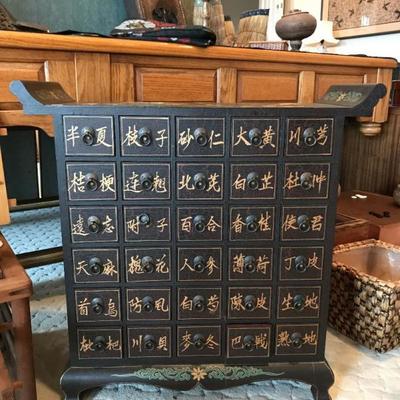 Chinese medicine cabinet. $250