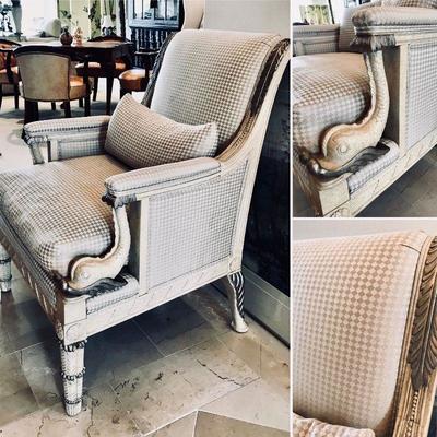 Marge Carson's dolphin lounge chair. Price: $195