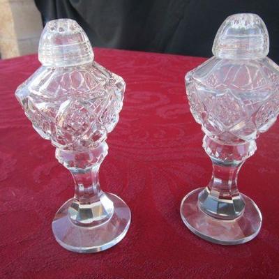 Fancy crystal salt & pepper shakers
