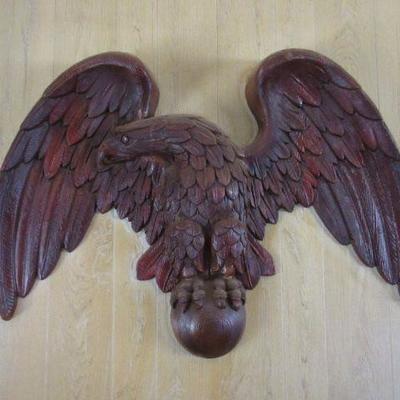 Eagle sculpted for the wall
