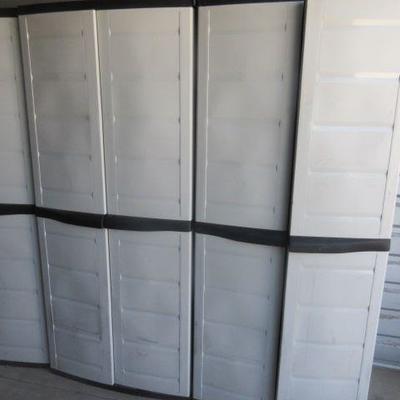 Heavy plastic storage sheds