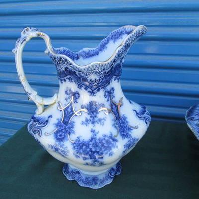 Antique partial ceramic water pitcher