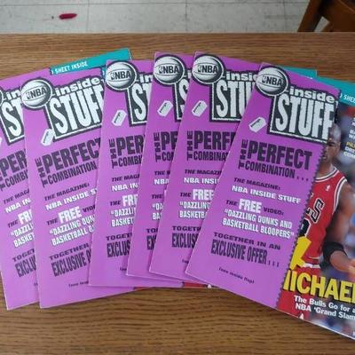 6 Copies NBA Inside Stuff Magazine Michael Jordan