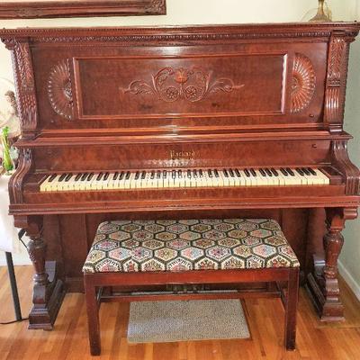 Gorgeous antique Packard full size upright piano.