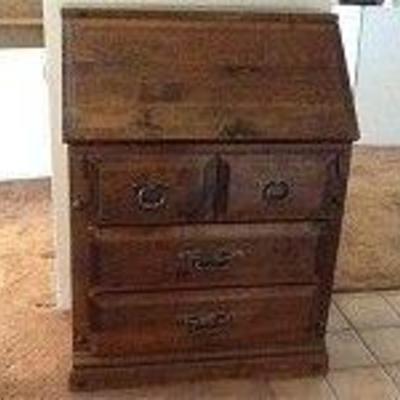 Vintage Wood Secretary Desk
