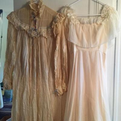 Elegant Vintage Robe And Wedding Gown