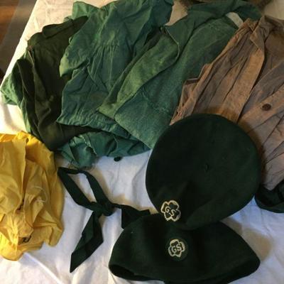 Girl Scout Uniforms, scarves, hats