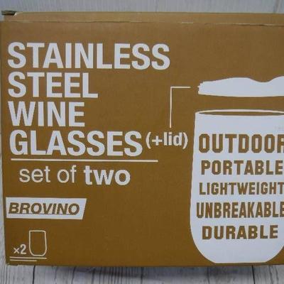 stainless steel wine glasses