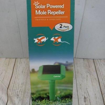 solar powered mole repeller 2 pack