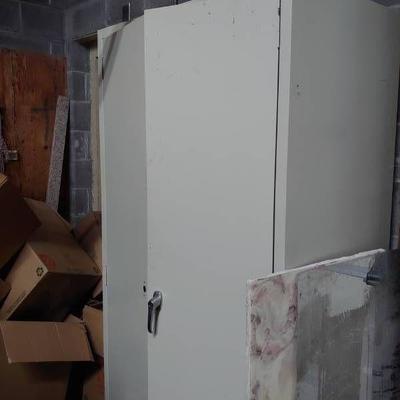 Metal Locker Cabinet with Contents