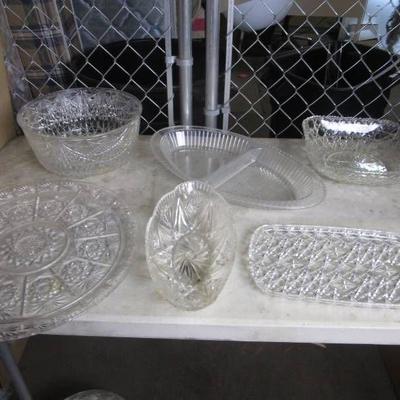 Lot of Plastic Serving Dishes