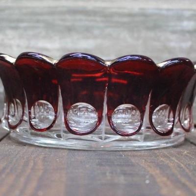 9" red cut-to-clear bowl