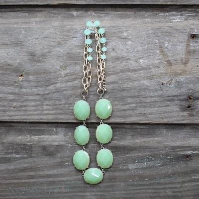 Green stone necklace