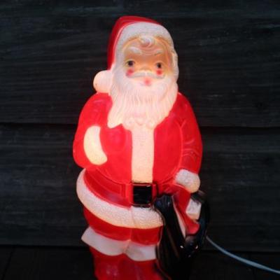 Vintage Light Up Santa