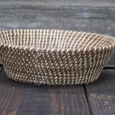 Oval Shaped Pine Needle Basket
