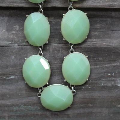 Green stone necklace