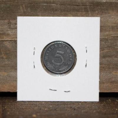 1940 Nazi 5 Reichspfennig Coin