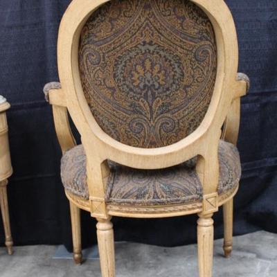 2 Accent Chairs w/ a Marble Top Accent Table