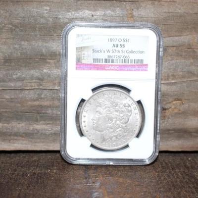 1897-O AU55 Morgan Dollar